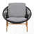 Coussin gris / cadre gris foncé est en rupture de stock
