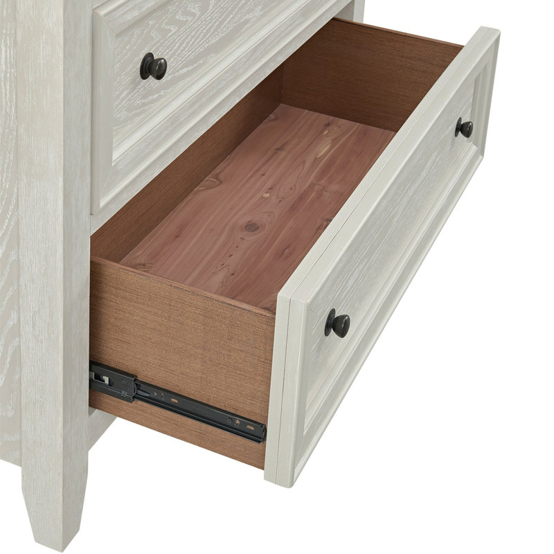 Commode 6 tiroirs Gypse, Blanc