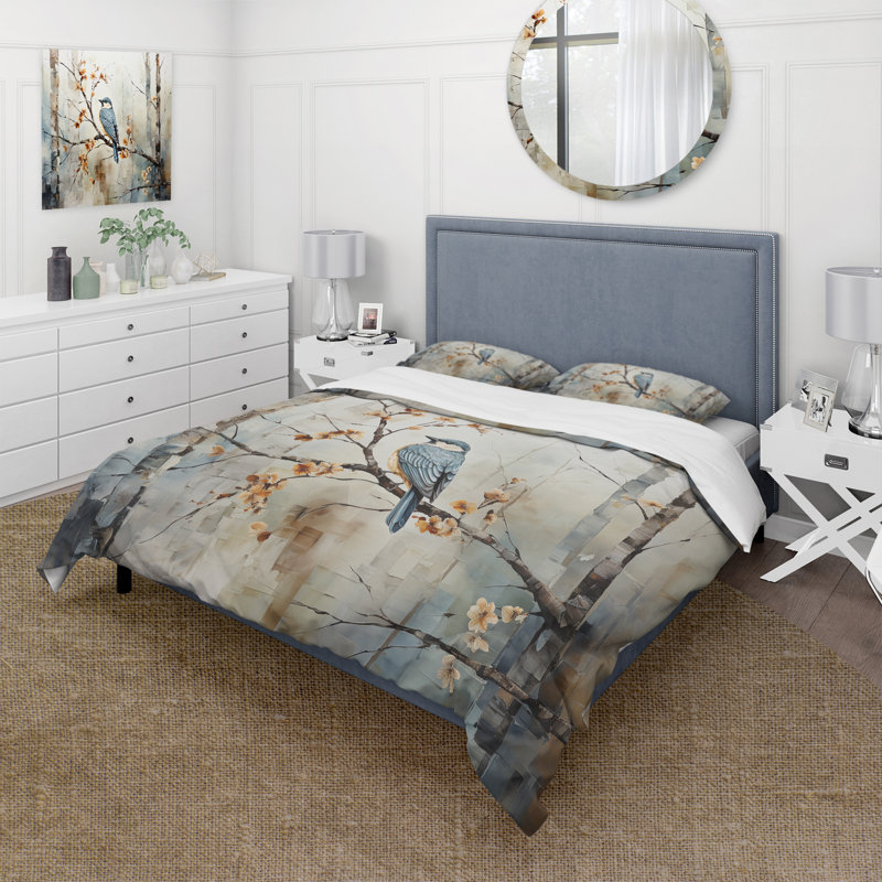 Ensemble de housse de couette en microfibre / polyester Birher Woods Ethereal Elegance III Bedding
