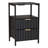 15 Inches Wide Nightstand - 2 Drawers, 1 Shelf, US Power Outlet-1144301061