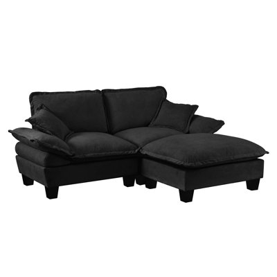 Modular Cloud Couch with Sailboat Design and Movable Ottoman