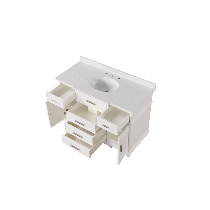 48" Single Sink Bathroom Vanity-White