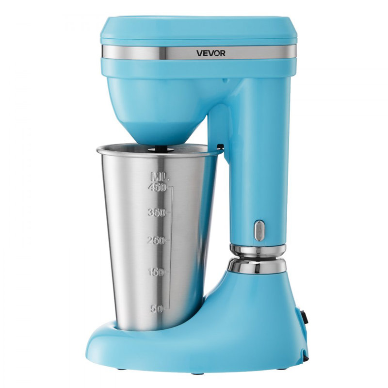 Milkshake Maker, 100W Milk Shake Maker Mixer, Single Head Drink Mixer Blender Machine, Dual-Speed Adjustment Milkshake Blender with Stainless Steel Cup, for Home, Kitchen, Bar & Beverage Shop