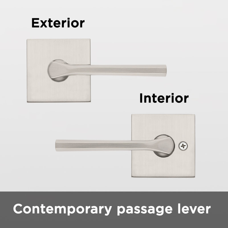 Lisbon Passage Door Lever, Satin Nickel