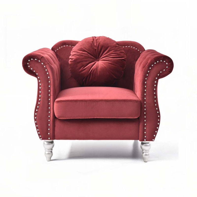 Charming Transitional Flared Armchair