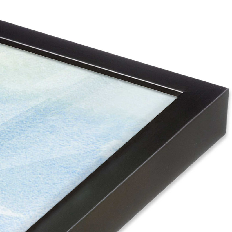 Winter Mist Over the Lake Rolled Print, 12.25" H x 15.25" W x 1.25" D, Weathered Zinc Single Picture Framed