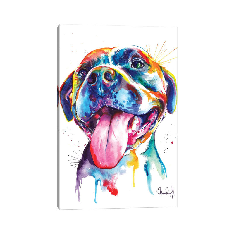 Pitbull - Wrapped Canvas Print, 66.04 cm H x 45.72 cm W x 1.91 cm D