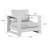 Hoyt 37.40” Outdoor Aluminum Armchair-940330901-964042403
