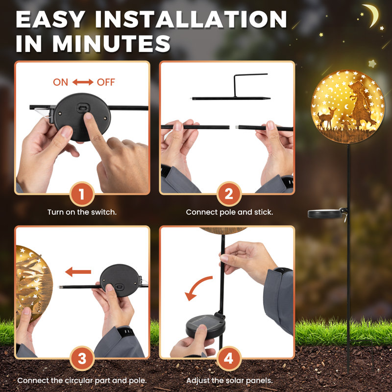 Stainless Steel Solar Powered Pathway Light Pack
