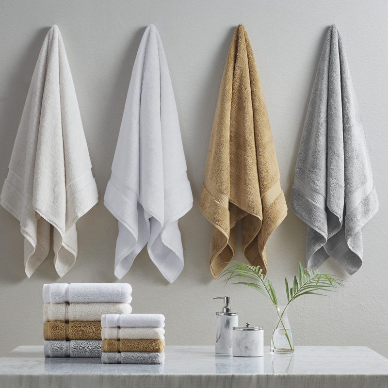 Serviette de bain 100% coton turc, Blanc