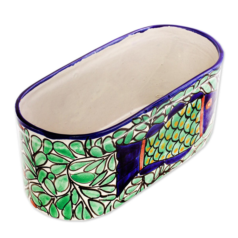 Pot à fleurs en céramique Pez Azul Talavera