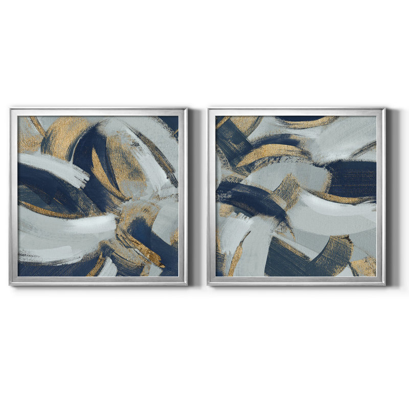 Rustic & Bittersweet I - 2 Piece Single Picture Frame Print on Canvas, Silver, 26.5" H x 26.5" W x 1" D