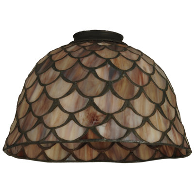 Fishscale 6'' H Glass Bowl Lamp Shade