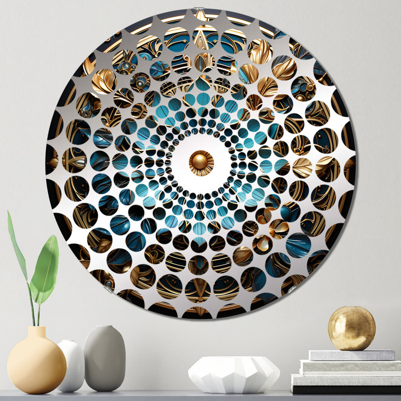Jernika - Miroir décoratif à cercles concentriques, 23,6 po x 23,6 po