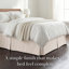 Jupe de lit plissée à motif de plis en microfibre brossée double 15 pouces Southshore Fine Linens, lavable à la machine, grand, beige-912812026-912812031