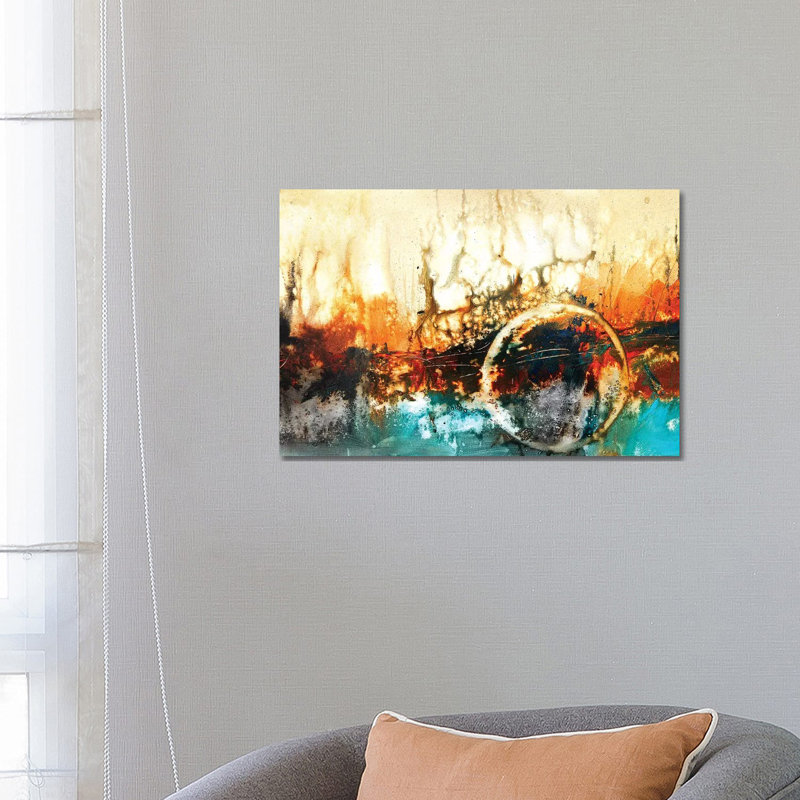 Abstract XIV 1 Piece Wrapped Canvas Painting, 45.72cm H x 66.04cm W x 1.905cm D