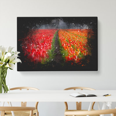 Field of Tulips - Wrapped Canvas