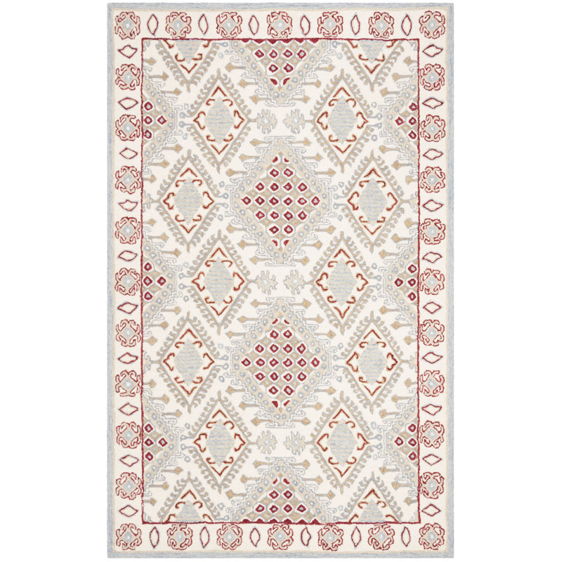 Sebrite Hand Tufted Wool Southwestern Rug, Rectangle 2'6" x 4'