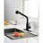 Matte Black Kitchen Faucet With Pull Down , Single Handle Sink Faucet, 360 Rotating High Nozzle, Corrosion & Rust, Easy Temperature Flow Control Out Head, Rotatable Coating, Simple Water Adjustment-561493103