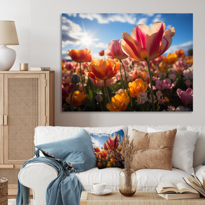 «Danemark Multicolor Tulip Fields III», reproduction sur toile