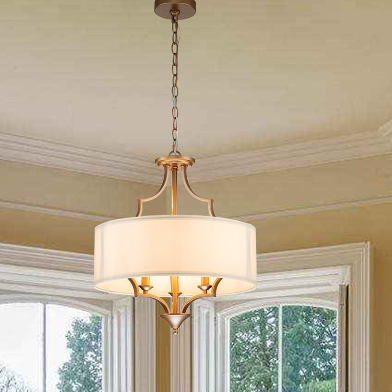 Ballwin 3 - Light Dimmable Drum Chandelier