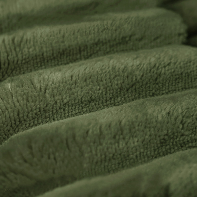 Sofa Ottoman ,No Assembly Required,(Plush Corduroy Fabric), Green