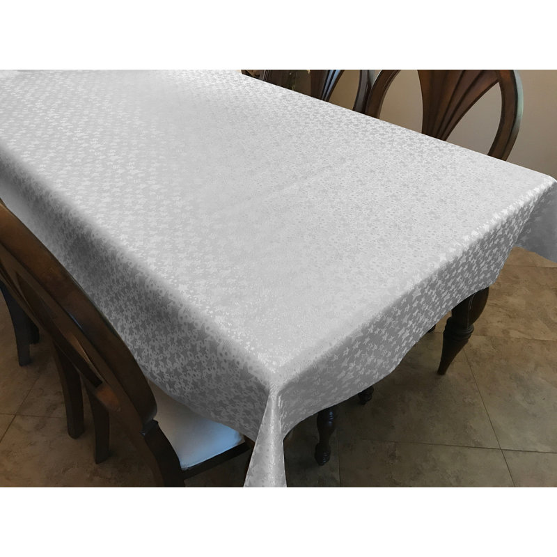 Linge de table Kalvi Brocade, Argent, 60 po x 48 po