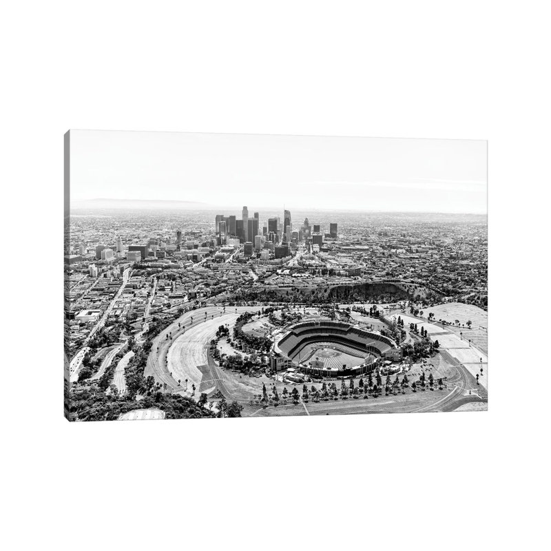 Black California Series - L.A Cityscape - Wrapped Canvas Print, 20.32 cm H x 30.48 cm W