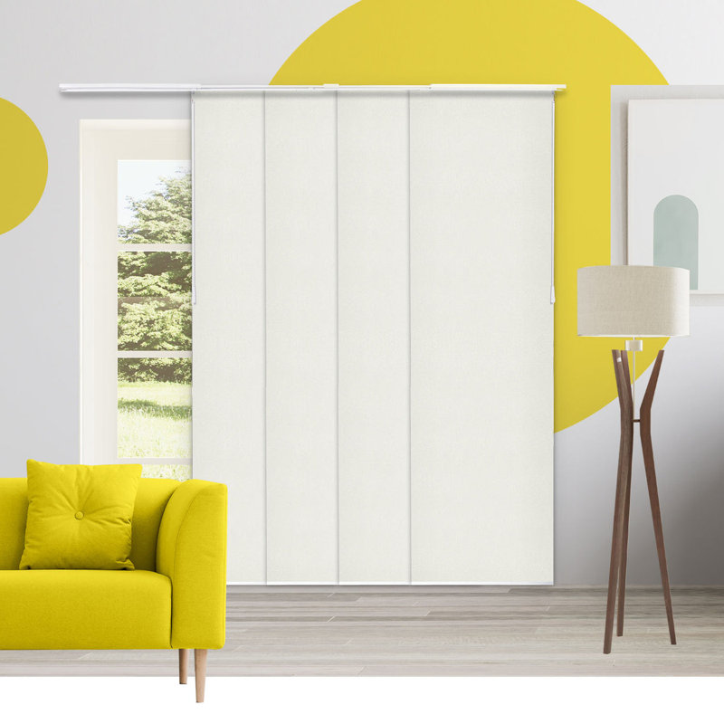 Adjustable Vertical Sliding Panel Track Blinds, Melrose Silver