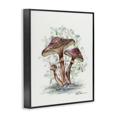 Champignons terreux, estampe numérique, conception de Cady