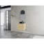 24'' Wall-Mounted Bathroom Vanity With Ceramic Art Sink & 1-Soft-Close Door, KD-Packing, Plywood