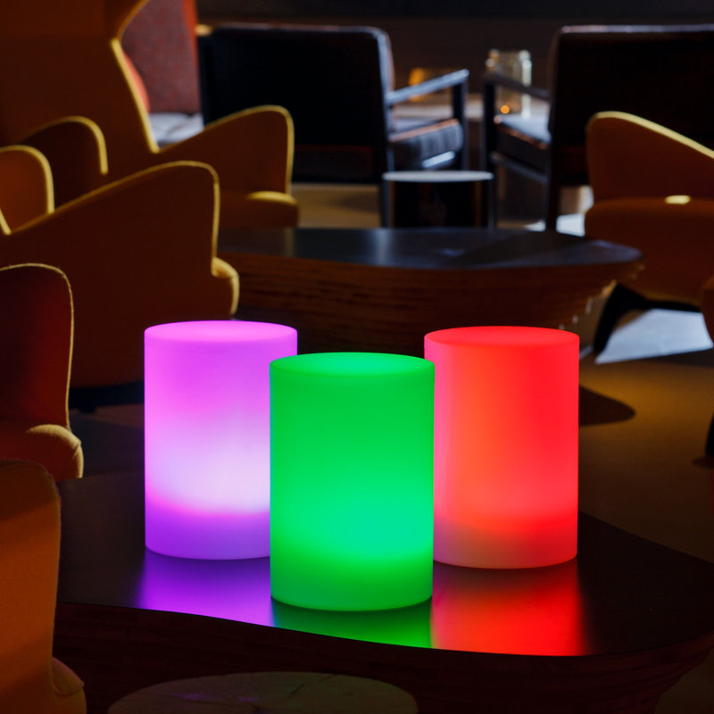 Tower LED Outdoor Table Lamp, 7" H x 5.9" W x 5.9" D
