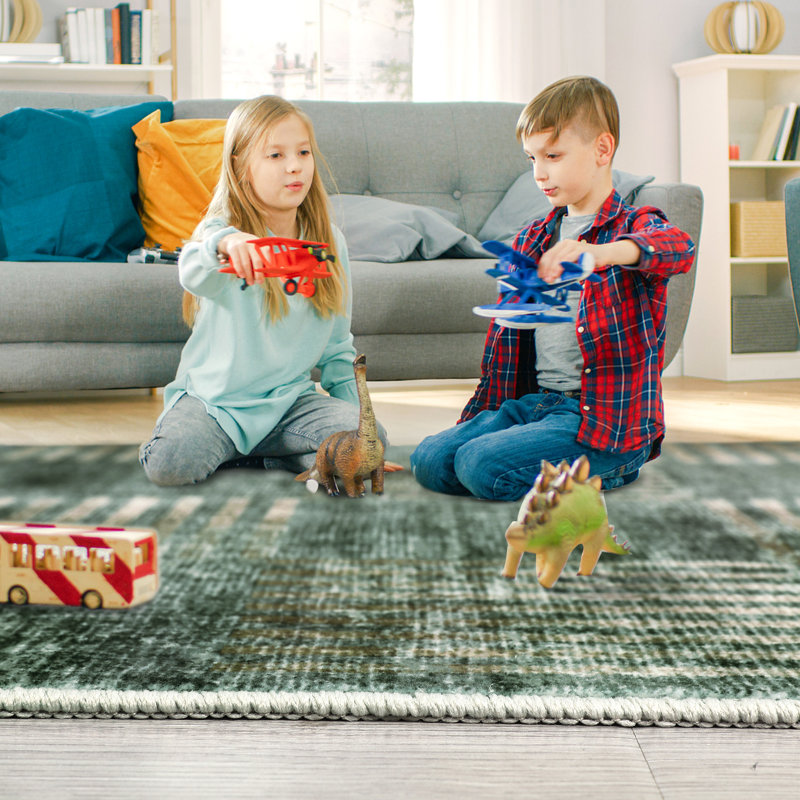 Edgardo Modern Machine Washable Rug for Living Room Bedroom Non-Slip Area Rugs Foldable Rugs for Playroom Office Kitchen Dinning Room Entryway