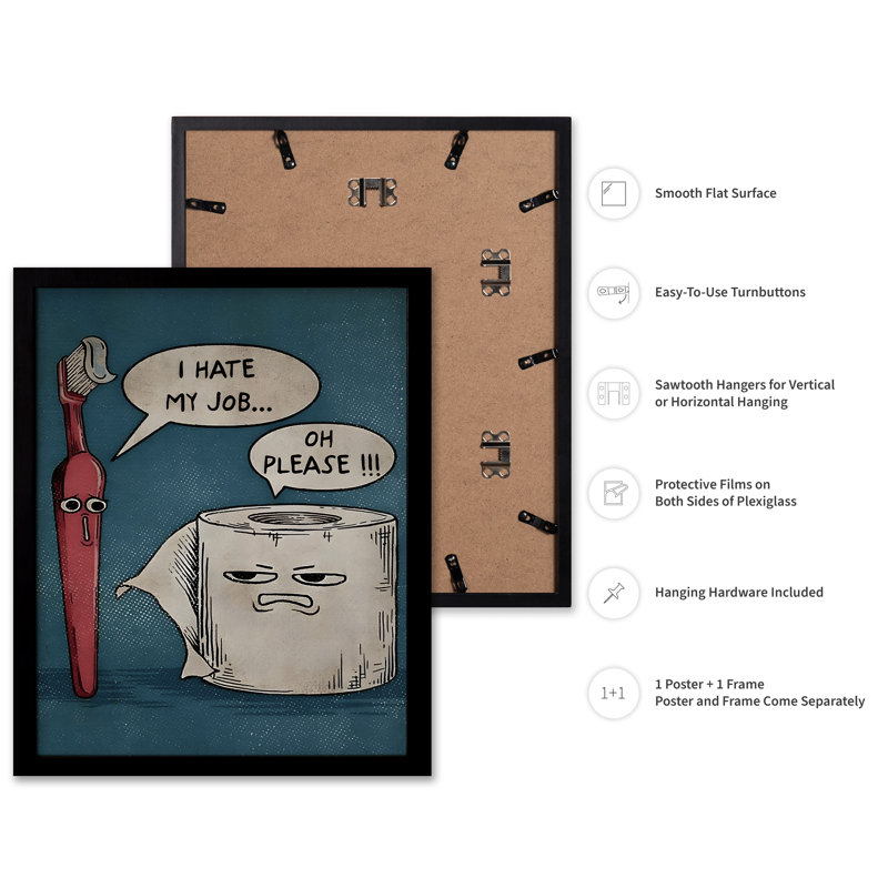 I Hate My Job, Black Framed, Poster, 24"H x 32"W