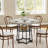 Round Dining Table For 4, 38.6 Inch Wood Dining Room Table With Storage Shelf-1361399932