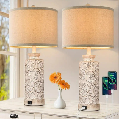 Rosdorf Park Ceramic Table Lamp With 3-Way Dimmable Touch Control