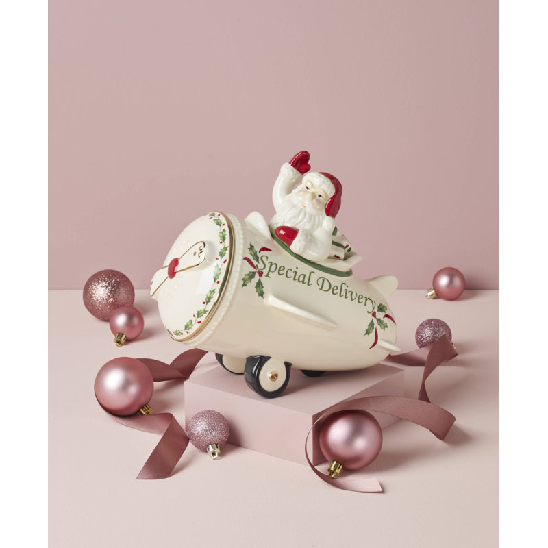 Holiday Airplane Cookie Jar