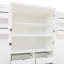 Armoire de cuisine autoportante 35,5 x 17,6 x 70,9 pouces, armoire de rangement haute avec 4 portes, 2 tablettes de porte, 8 plateaux coulissants et tablette réglable pour la salle à manger, blanc-866364530