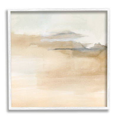" Cinnamon Shores Abstract Landscape Soft Neutral Tones " by Victoria Barnes