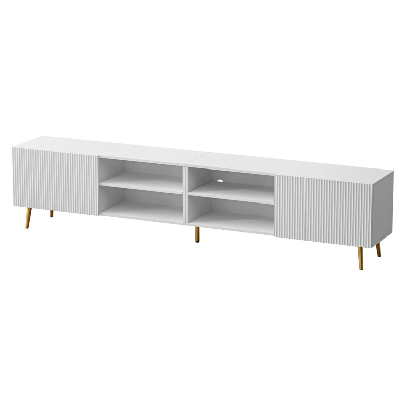 Meuble télé 86,6 po Modern, Blanc