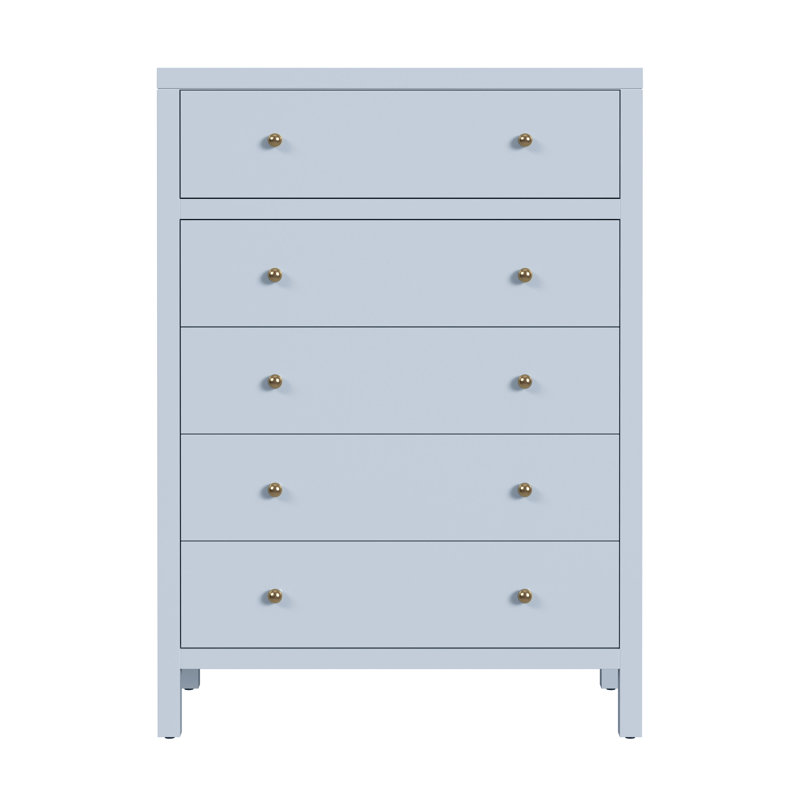 Celine 5-Drawer Dresser, Light Blue, Light Blue