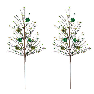 Set Of 2 28"H St. Patrick's Berry & Shamrock Picks