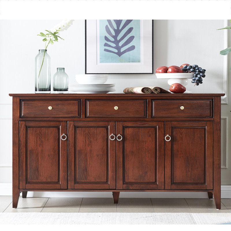 Buffet de rangement en chêne American Country, Brun