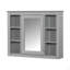 Meuble-lavabo avec armoire à pharmacie, armoire de rangement moderne avec 2 portes à fermeture douce et 4 tiroirs, meuble-lavabo simple-117193754