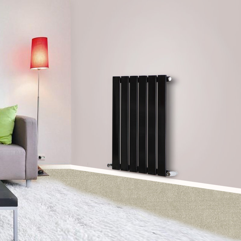 Shonnard Vertical Single Flat Panel Radiator, Normal Black, 60cm H x 40.8cm W