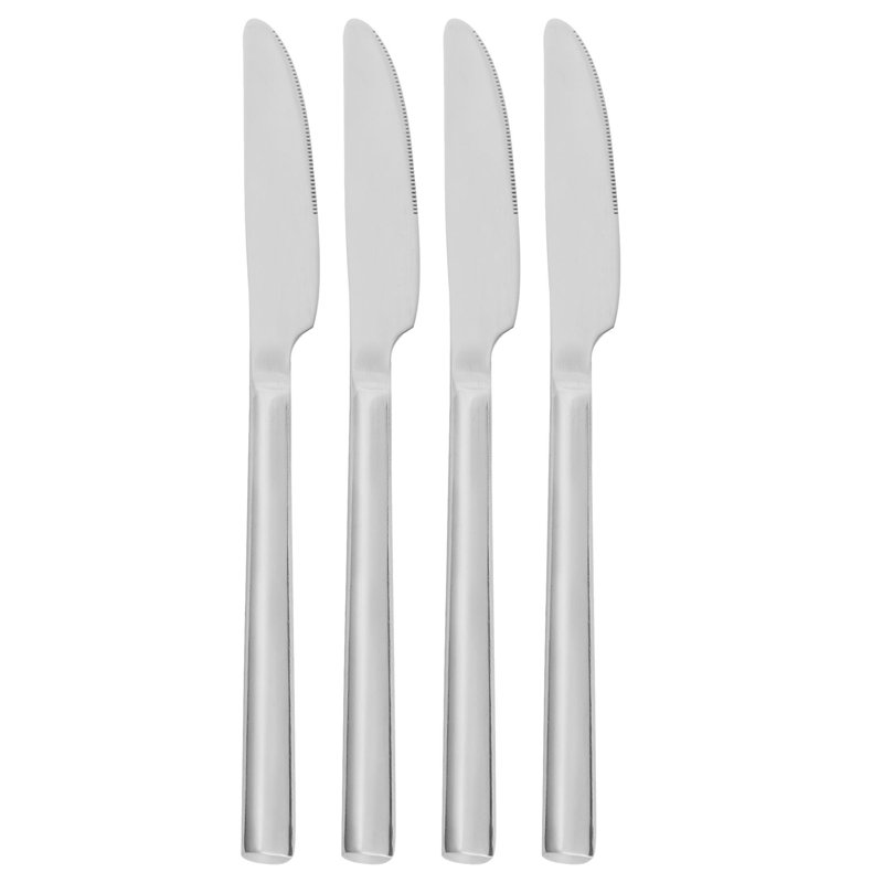 Argon Tableware - Tondo Stainless Steel Dinner Knives - Silver