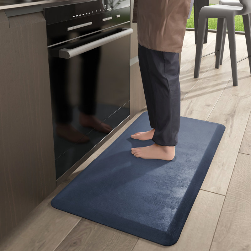 Tapis anti-fatigue Jahzlynn, Rectangle 1 pi 8 po x 3 pi 3 po, Bleu marine