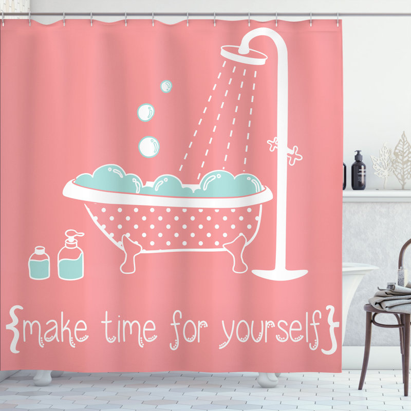 Shower Curtain with Hooks Included, 75" H x 69" W