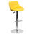 Hilia Vinyl Bucket Seat Adjustable Height Barstool with Diamond Pattern Back-1302222143