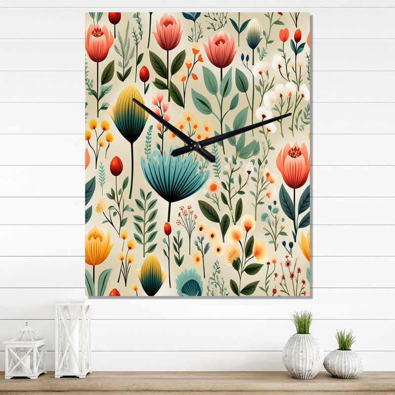Jamyriah - Horloge murale moderne bohémienne et éclectique, Grand